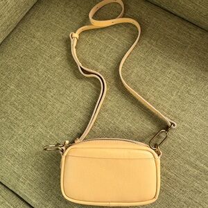Madewell Leather Carabiner Mini Crossbody Bag - Yellow